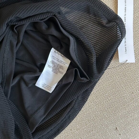 NWT Reformation Sophie Knit Top Sz4 Black - Picture 8 of 9